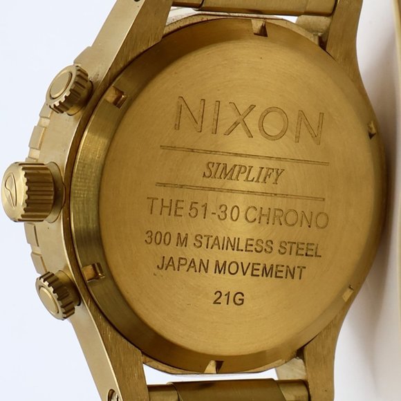 NIXON- Gorgeous 51-30 Goldielocks! SO FRESH NWOT- Full Set - Extra Links & Sexy! - Picture 12 of 15